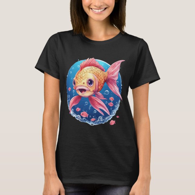 T-shirt poisson de la Saint-Valentin (Devant)