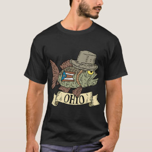T-shirt poisson de l'ohio avec chapeau.