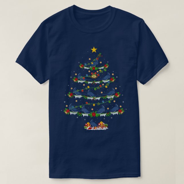 T-shirt Poisson de patinage Poisson Lover Xmas Lights Pois (Design devant)