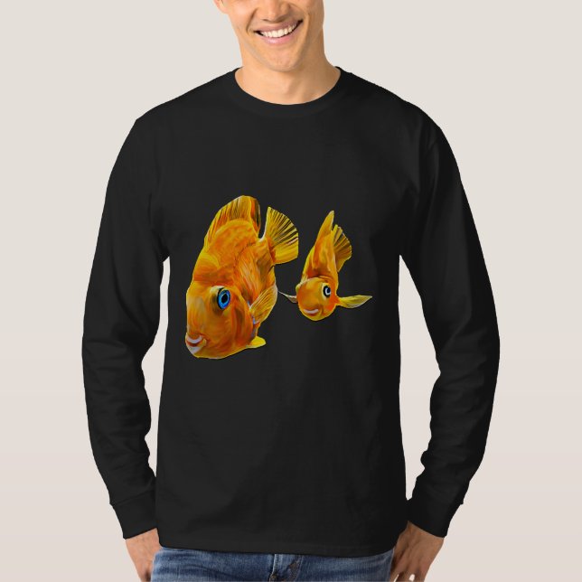 T-shirt Poisson de perroquet rouge Cichlid Pair Aquarium P (Devant)