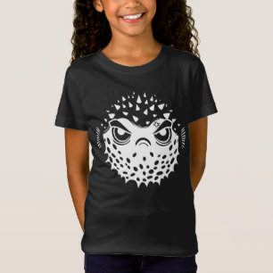 T-Shirt Poisson de Puffer en colère drôle Introverti