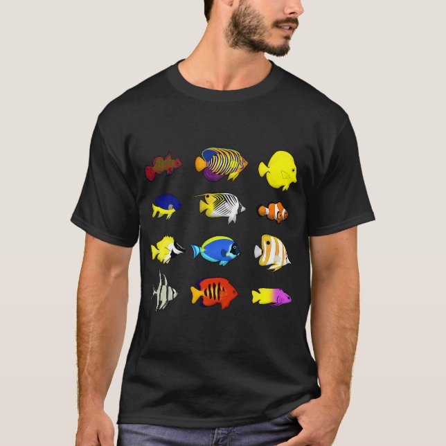 T-shirt poisson de récif 2 (Devant)