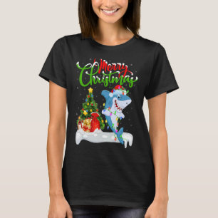 T-shirt Poisson de requin Décorations Noël Père Noël requi