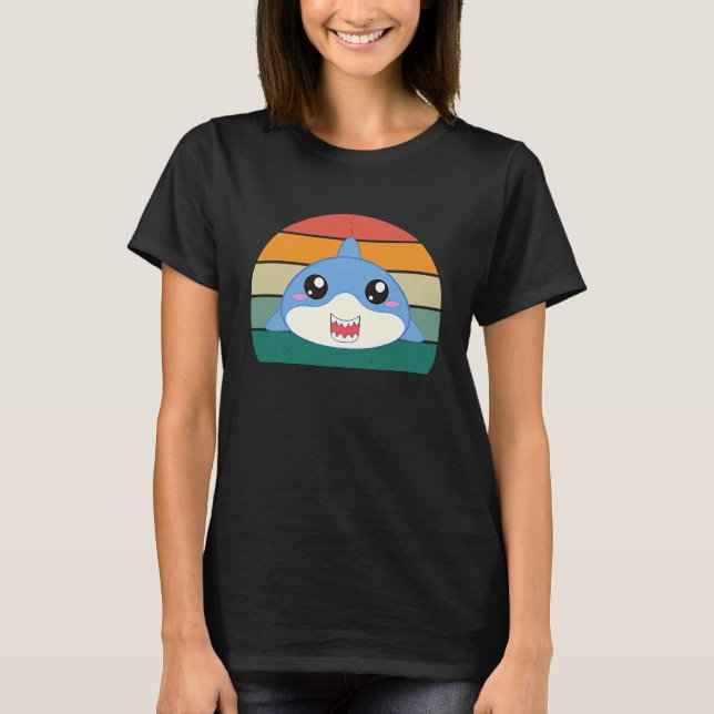 T-shirt Poisson de requin Fin Bite Baleine blanche Prédate (Devant)