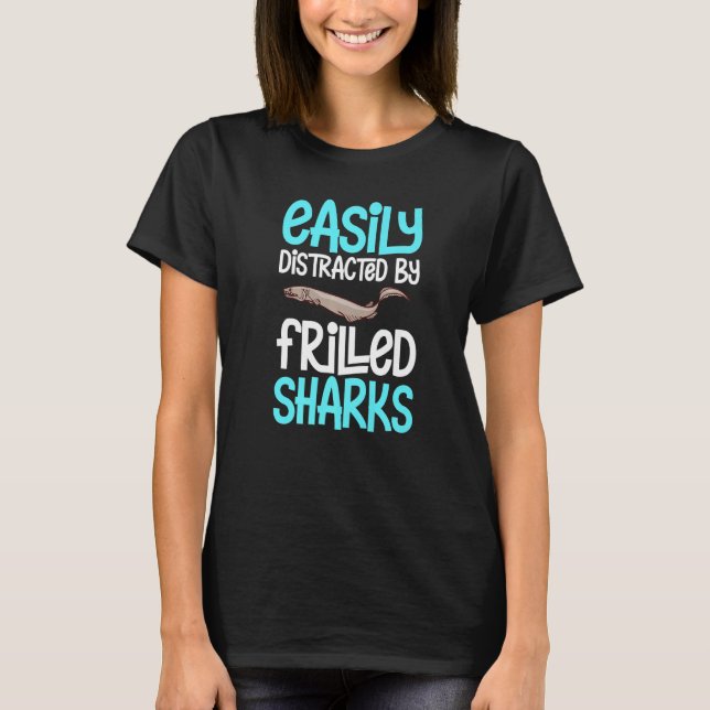 T-shirt Poisson de requin frisé Océan animal (Devant)