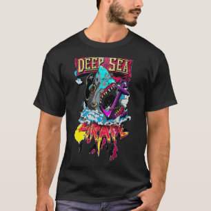 T-shirt Poisson de requin pèlerin de mer profonde Casquett