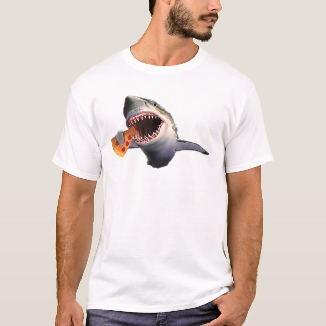 T-shirt Poisson de requin Pizza Amateurs de requins Dons a (Devant)