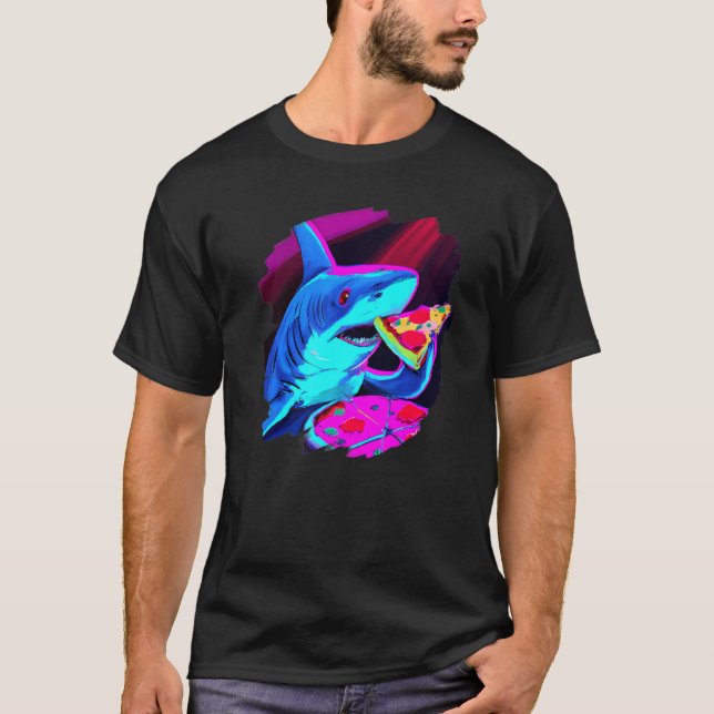 T-shirt Poisson de requin Pizza Cool Pizza Requins (Devant)
