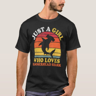 T-shirt Poisson De Requin Vintage Juste Une Fille Qui Aime