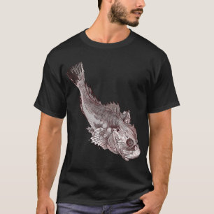 T-shirt Poisson de style rétro