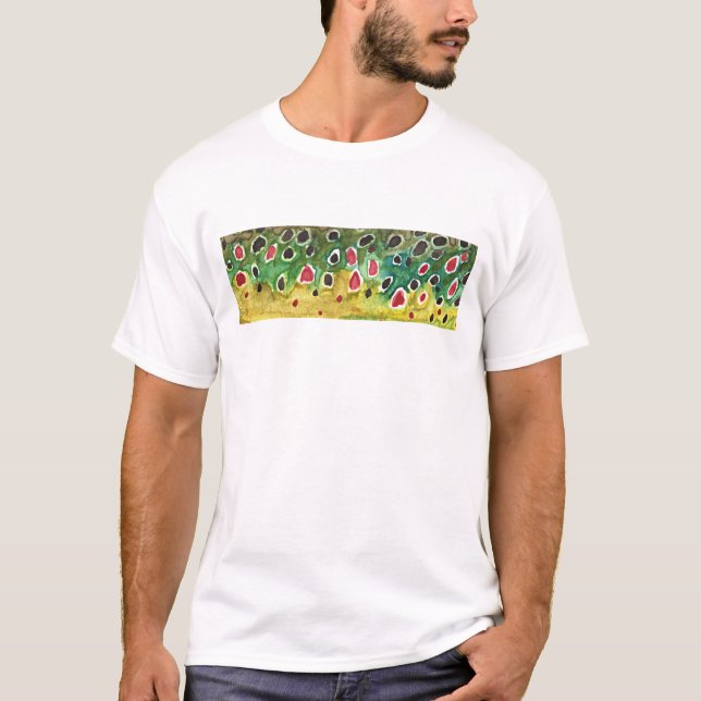 T-shirt Poisson de truite Brown (Devant)