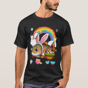 T-shirt Poisson de truite lapin Oeufs de chasse de Pâques 
