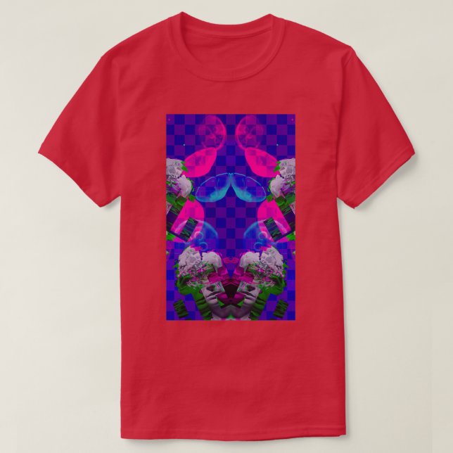 T-shirt Poisson de Vaporwave (Design devant)