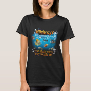 T-shirt Poisson d'Efficacité dans la Mer de Jeux de Mots