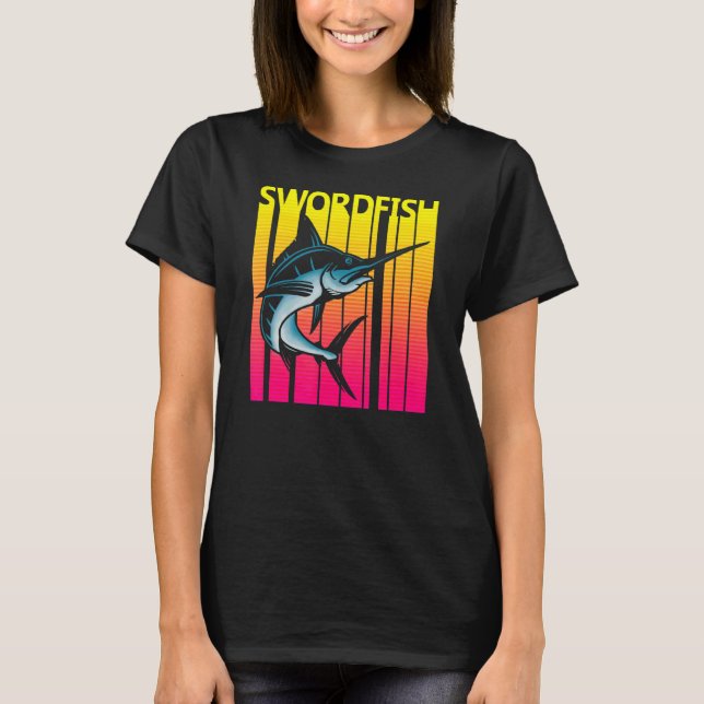 T-shirt Poisson d'espadon rétro (Devant)