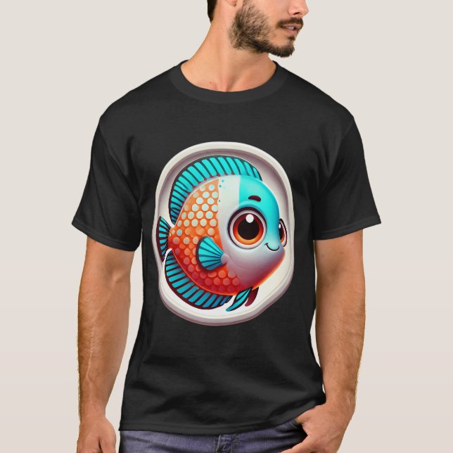 T-shirt Poisson Discus Adorable (Devant)
