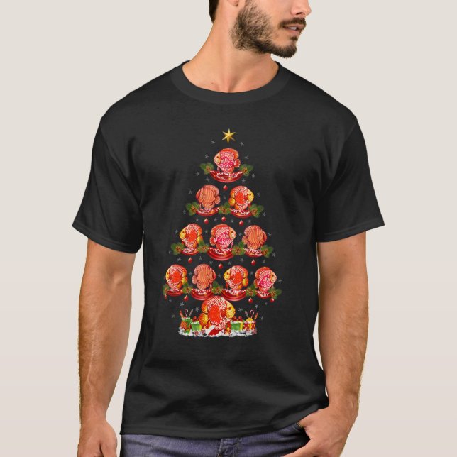 T-shirt Poisson Discus Noël Vacances Santa Discus Christma (Devant)