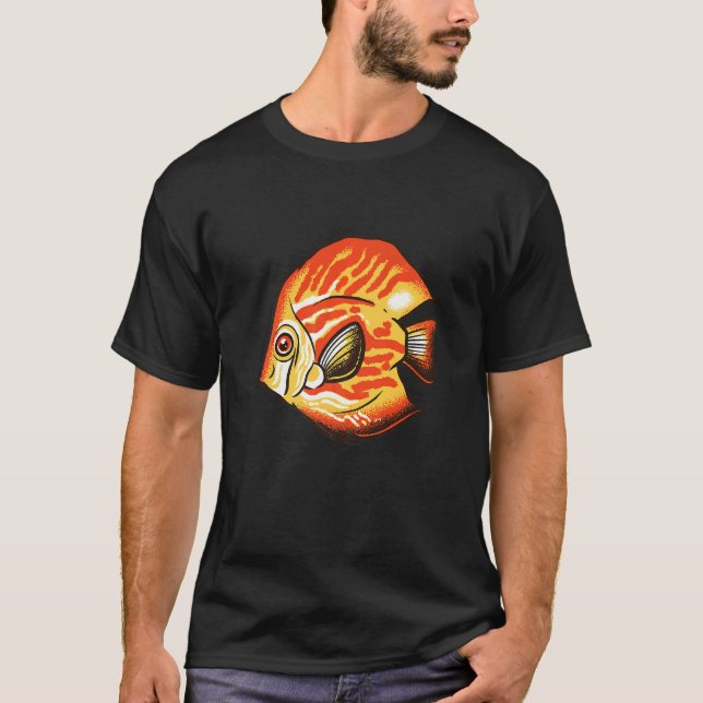 T-shirt Poisson Discus Poisson de la rivière Amazonas Disc (Devant)