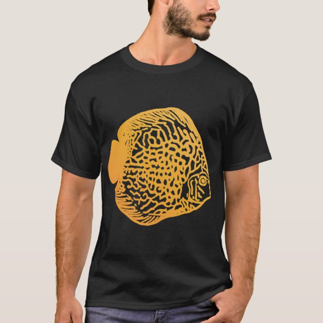 T-shirt Poisson Disque Jaune (Devant)