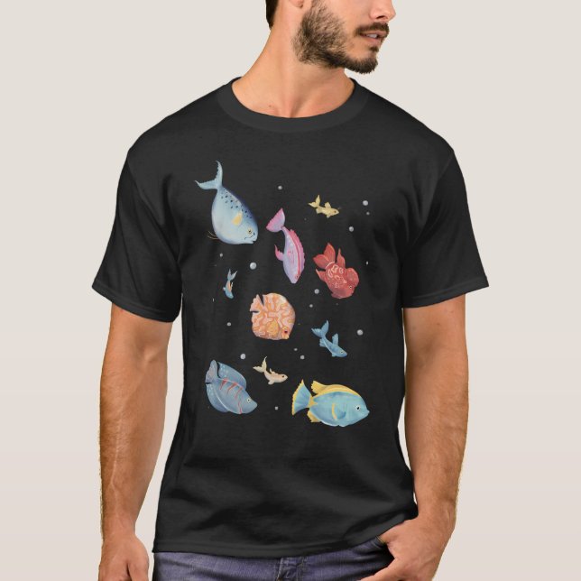 T-shirt Poisson dollar d'argent de Noël (Devant)