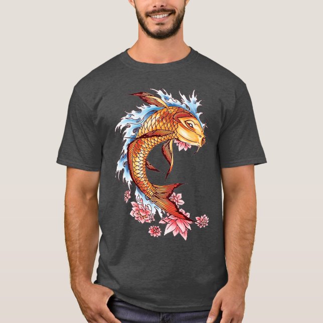 T-shirt Poisson d'or Koi esthétique (Devant)