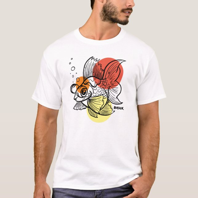 T-shirt Poisson d'or mousseux (Devant)