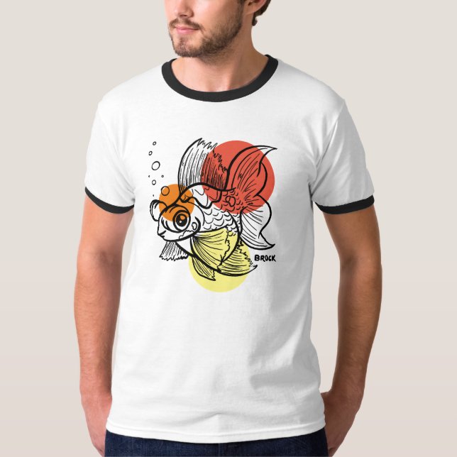 T-shirt Poisson d'or mousseux (Devant)