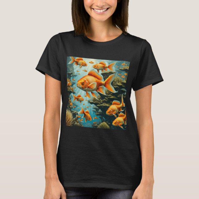 T-shirt Poisson doré (Devant)