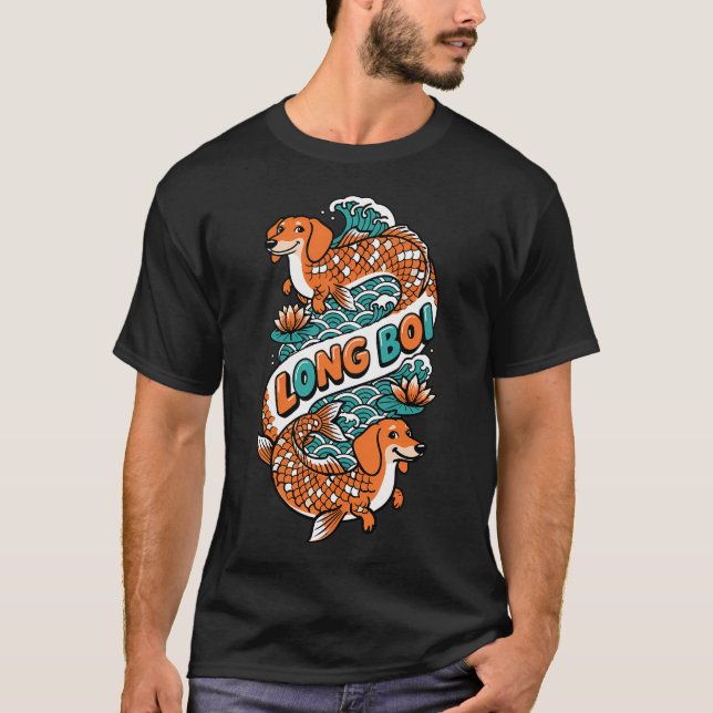 T-shirt Poisson doré foncé, poisson Koï, poisson Betta Ori (Devant)