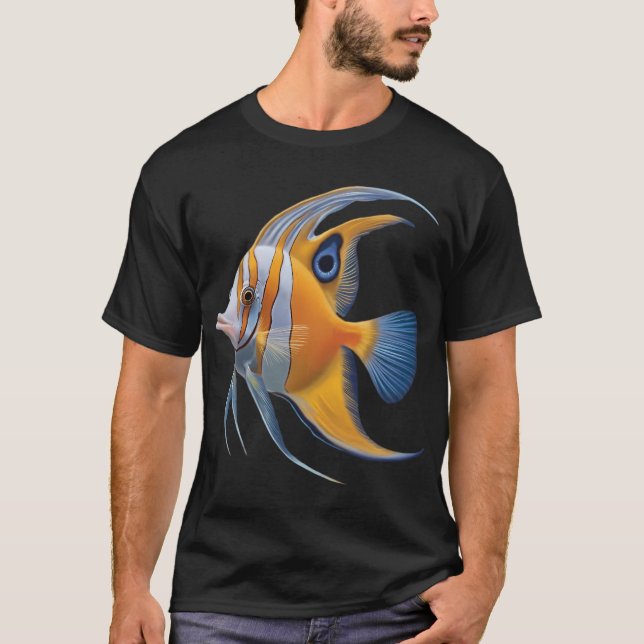 T-shirt Poisson doré rayé fantastique (Devant)