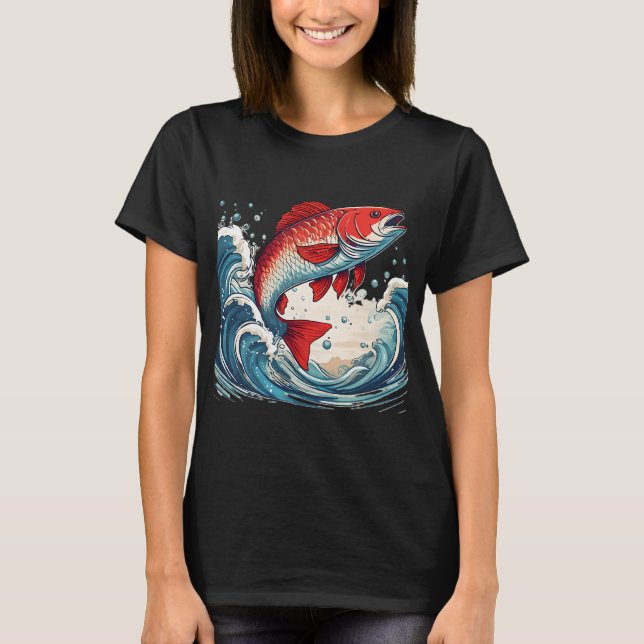 T-shirt Poisson doré sauteur (Devant)