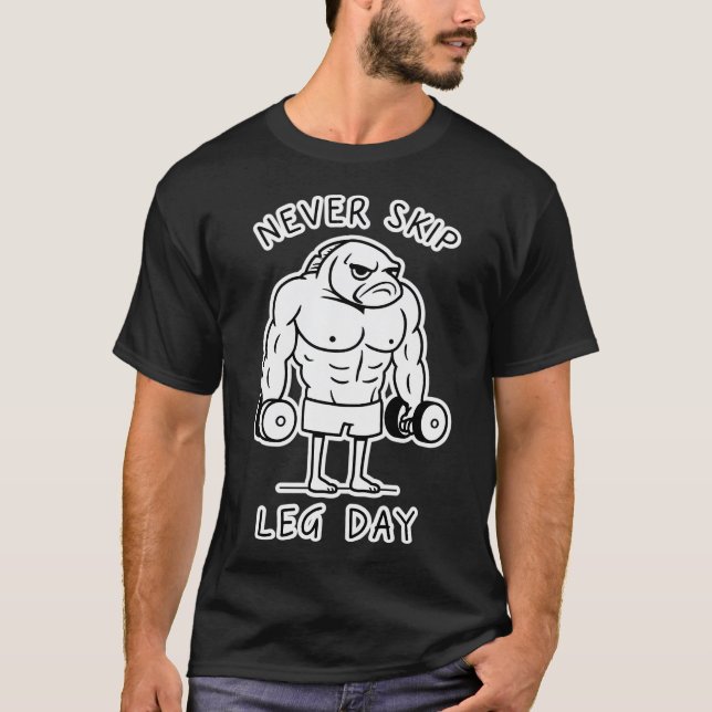 T-shirt Poisson du jour de jambes (Devant)