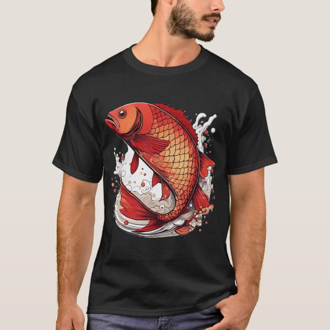 T-shirt Poisson éclaboussant (Devant)