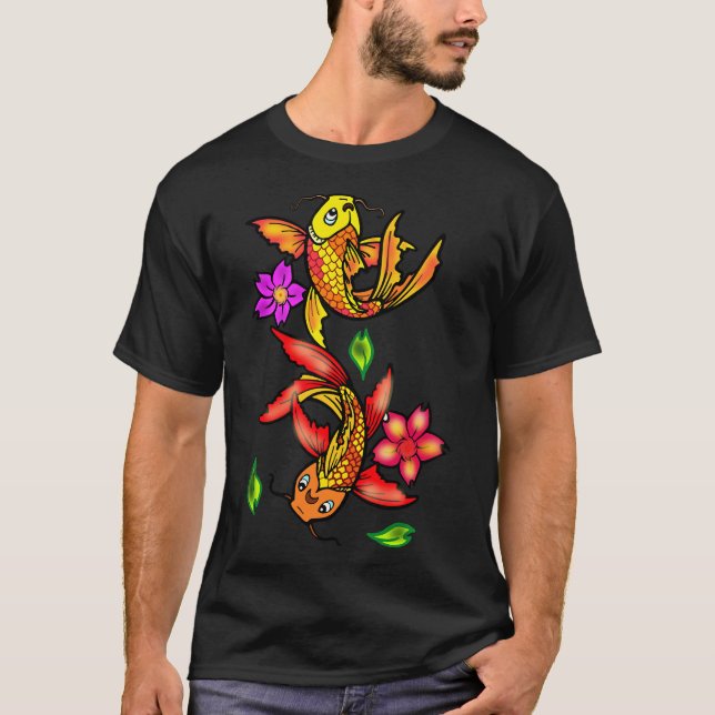 T-shirt Poisson en carpe d'or (Devant)