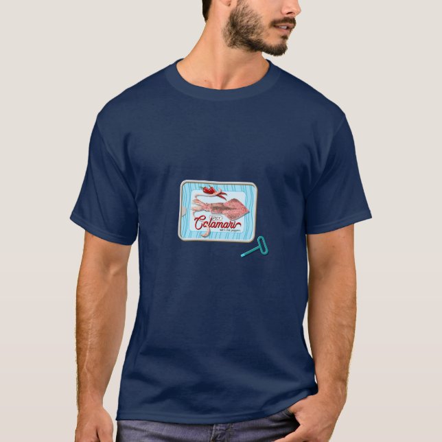 T-shirt Poisson en conserve - Calamars (Devant)