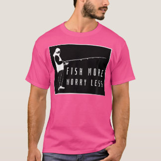 T-shirt Poisson en détresse Plus inquiet Moins pêcheur