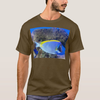 T-shirt Poisson en poudre bleu Tang