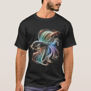 T-shirt poisson en verre arc-en-ciel