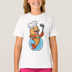 T-shirt Poisson en verre comme cuire avec cuillère à soupe