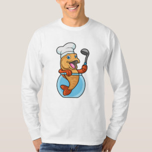 T-shirt Poisson en verre comme cuire avec cuillère à soupe