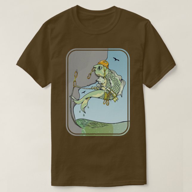 T-shirt poisson escalade (Design devant)
