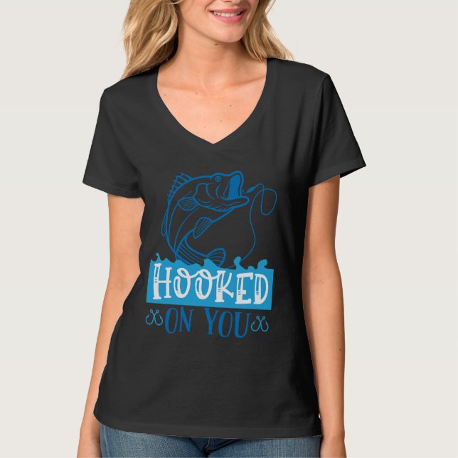 T-shirt Poisson est accroché sur vous (Devant)
