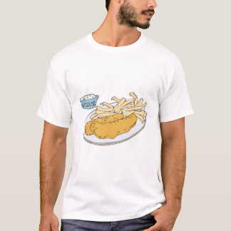 T-shirt poisson et frites