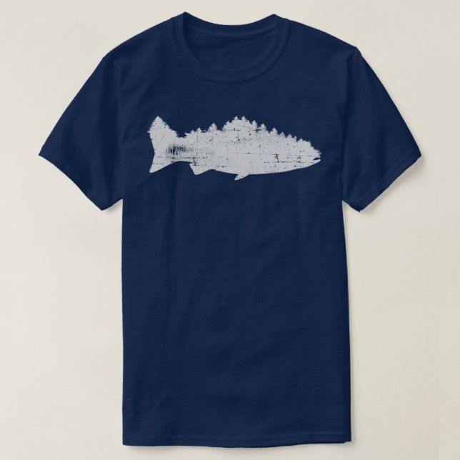 T-shirt Poisson et pêche forestière est pour hommes Poisso (Design devant)