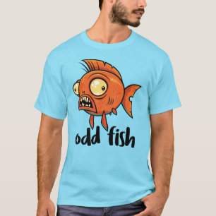 T-shirt Poisson Étrange Drôle Dessin Animé Carpe Orange