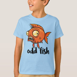 T-shirt Poisson Étrange Drôle Dessin Animé Carpe Orange