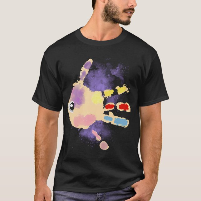 T-shirt Poisson fait à la main (Devant)