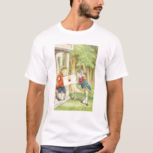 T-shirt Poisson-Fantassin fournissant une invitation à a (Devant)