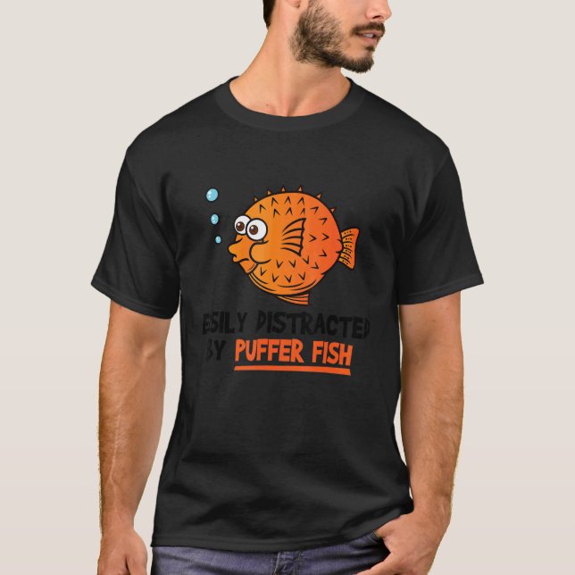 T-shirt    Poisson-FeuFacilement Distrait Par Poisson-Feu (Devant)