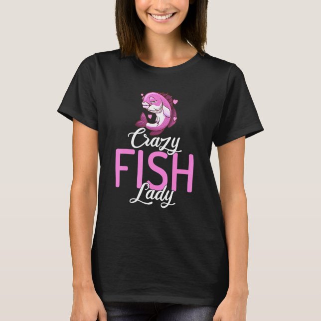 T-shirt Poisson fou Lady Poet Poisson Petmaman Aquarium Fi (Devant)